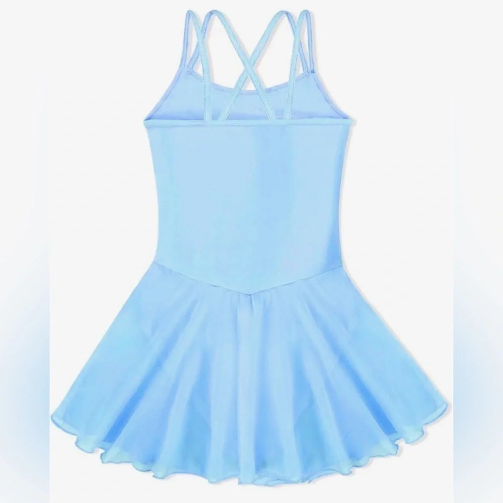 Girl’s Blue Unicorn Ballet Dance Gym Tutu Skirted Leotard Size XXL
